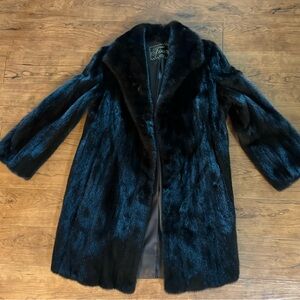 Elegant Black Fur Coat